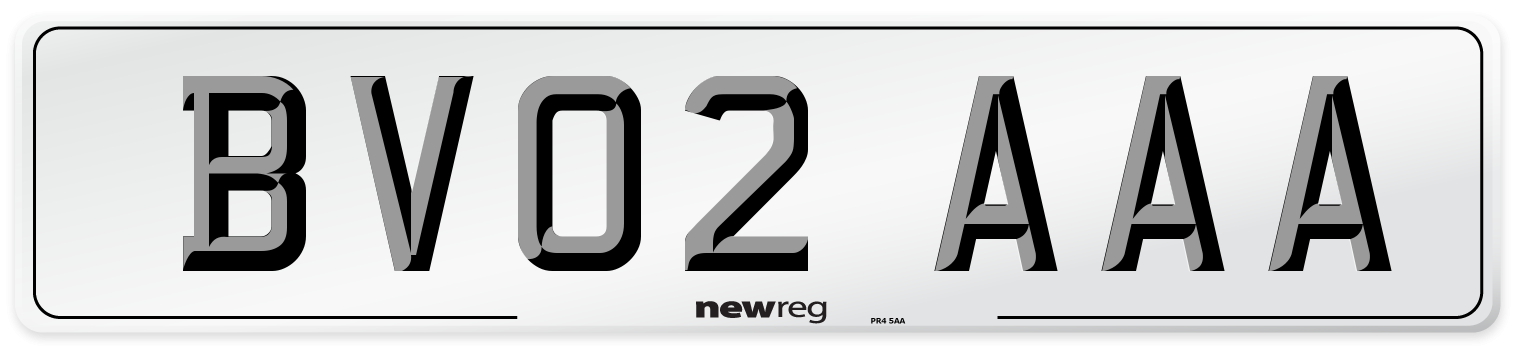 BV02 AAA Number Plate from New Reg